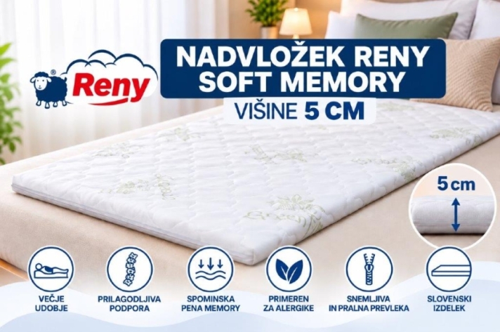 NADVLOŽEK SOFTY MEMO0RY 90 X 200